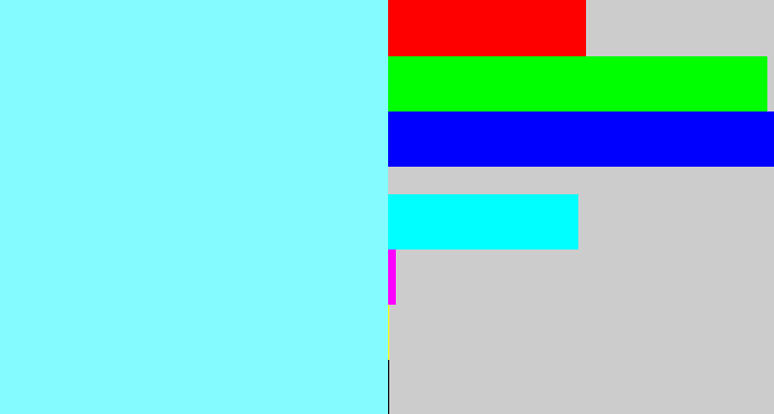 Hex color #83fbff - robin egg blue