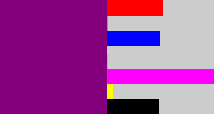 Hex color #84007d - darkish purple