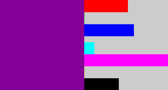 Hex color #840096 - barney purple