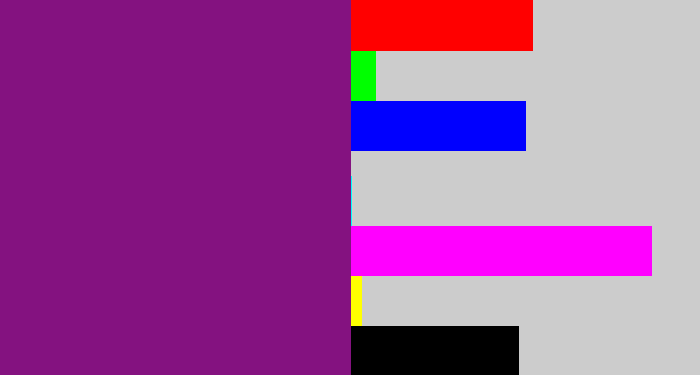 Hex color #841280 - darkish purple