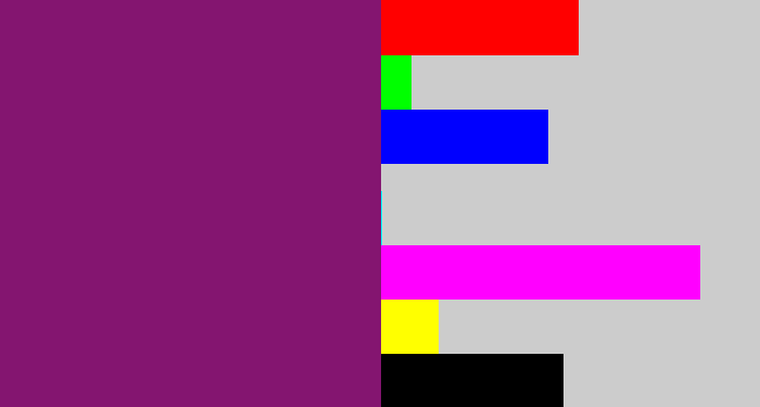 Hex color #841570 - darkish purple