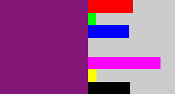Hex color #841677 - darkish purple