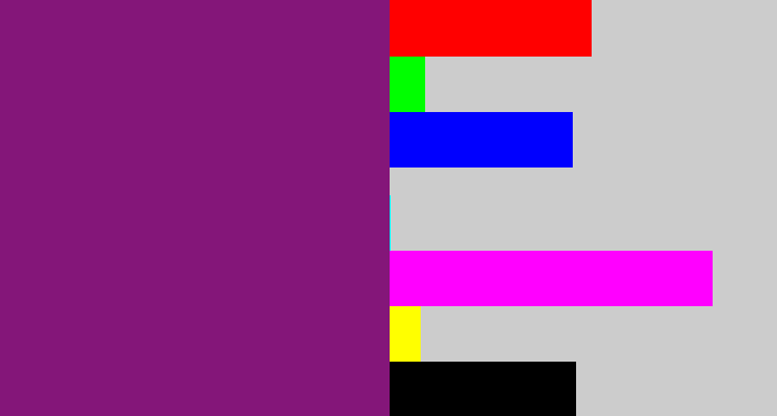 Hex color #841679 - darkish purple