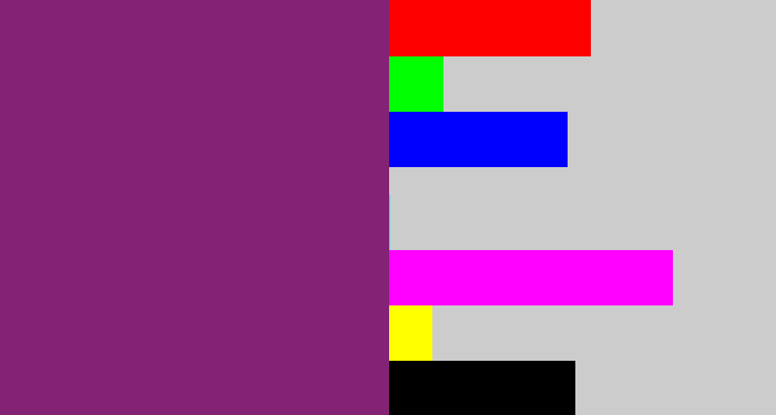 Hex color #842375 - darkish purple