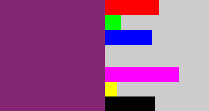 Hex color #842674 - darkish purple
