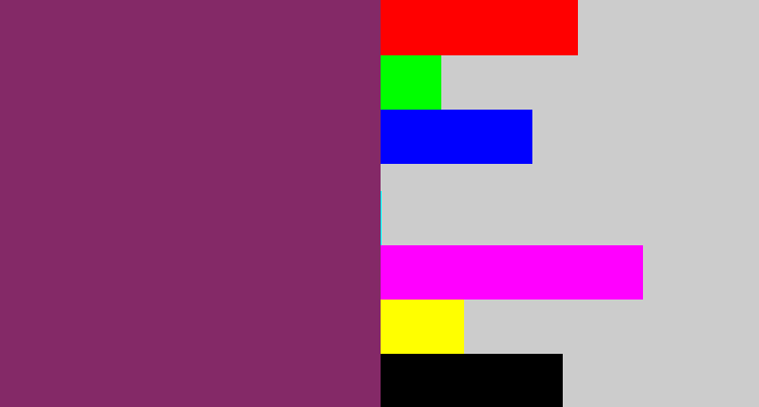 Hex color #842967 - darkish purple