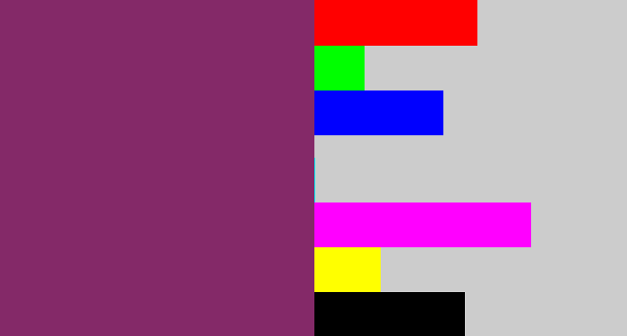 Hex color #842968 - darkish purple