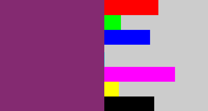 Hex color #842a71 - darkish purple