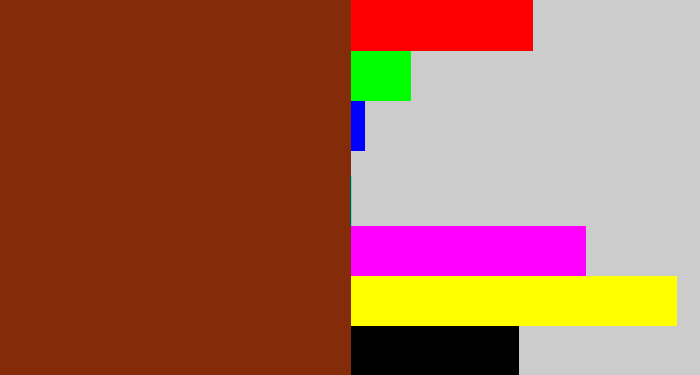 Hex color #842c09 - reddish brown
