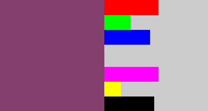Hex color #843f6f - bruise