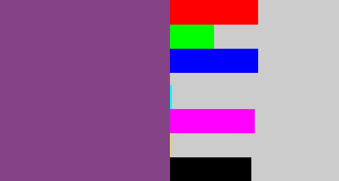 Hex color #844385 - light eggplant