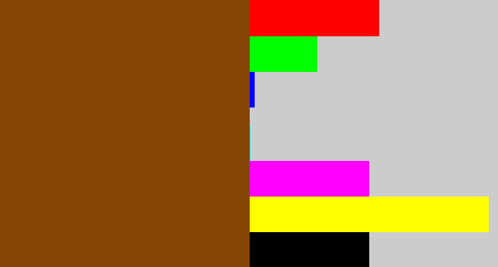 Hex color #844505 - medium brown