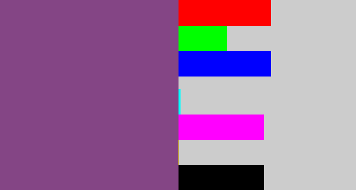 Hex color #844585 - light eggplant
