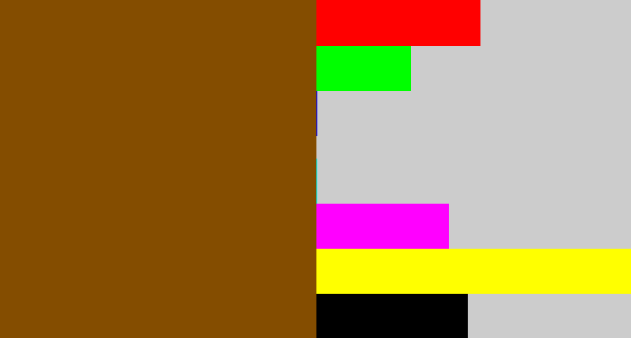 Hex color #844d00 - shit brown