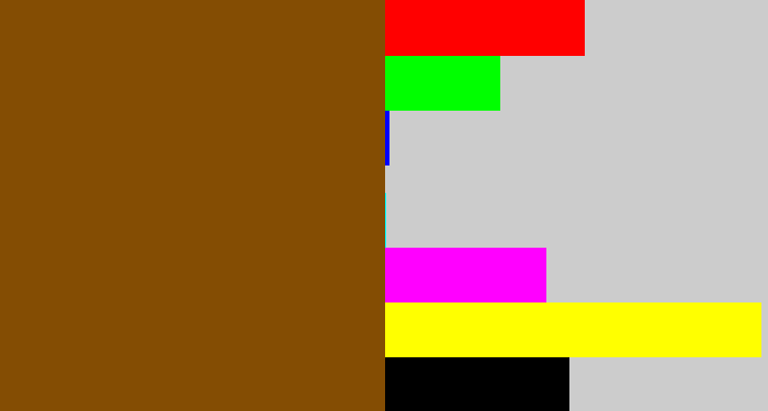 Hex color #844d03 - shit brown