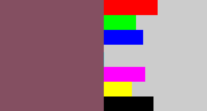 Hex color #844f61 - dark mauve