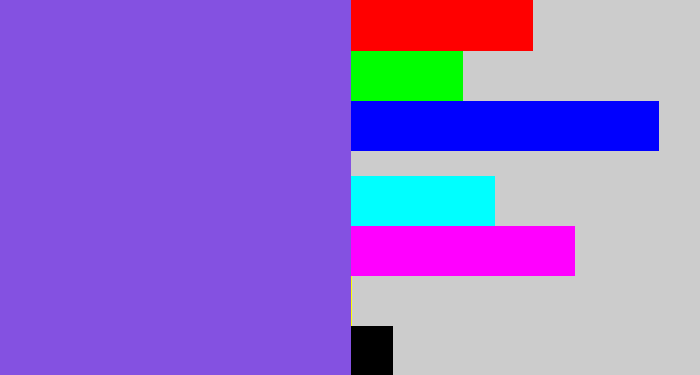 Hex color #8451e1 - purpley