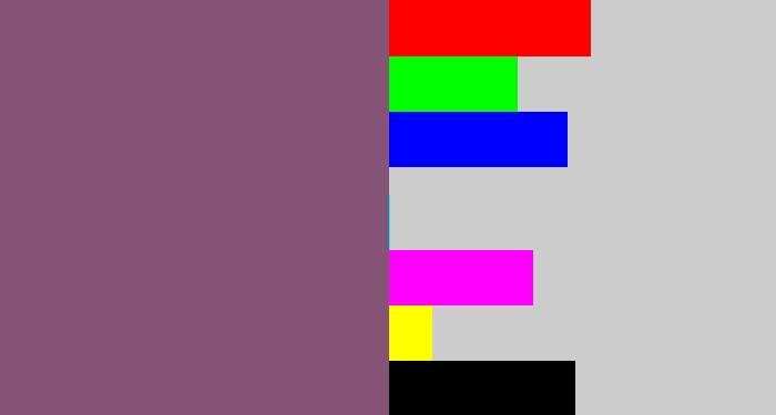 Hex color #845375 - dull purple