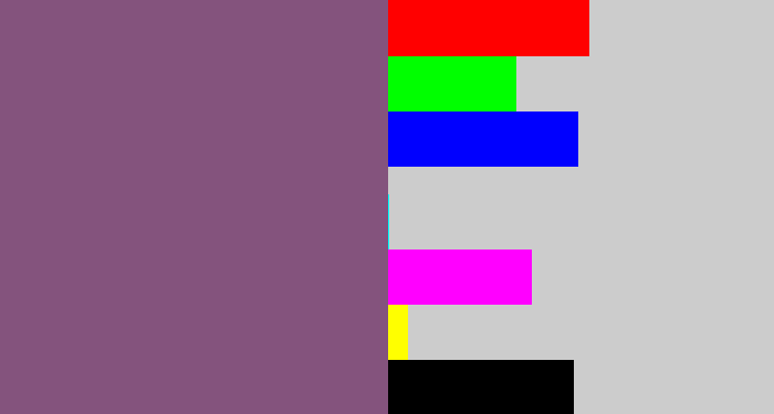 Hex color #84537d - dull purple