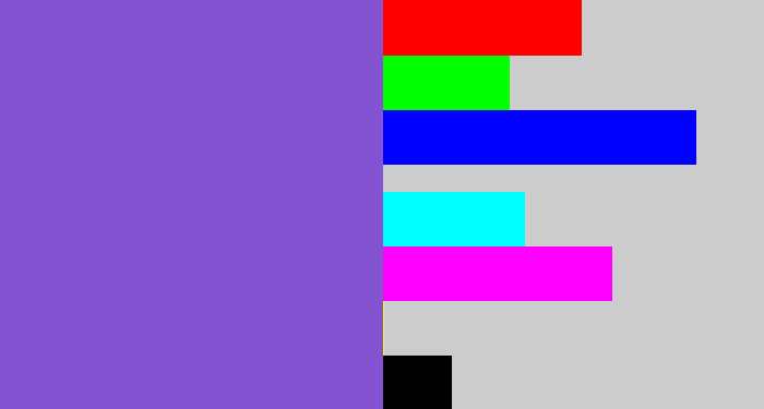 Hex color #8453d1 - purpley