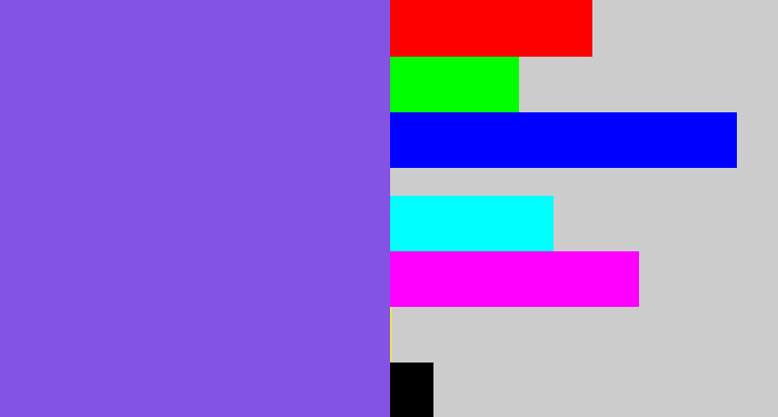 Hex color #8453e4 - purpley
