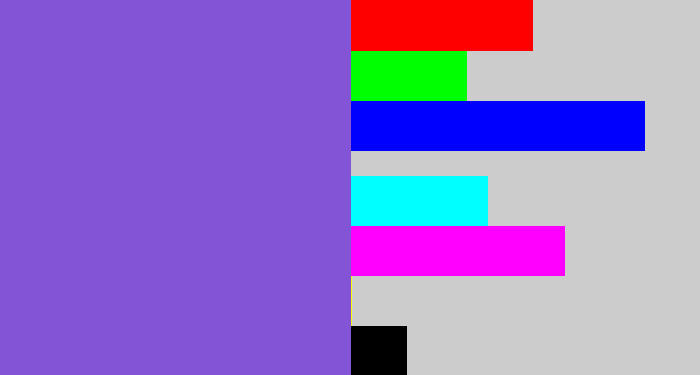 Hex color #8454d7 - purpley