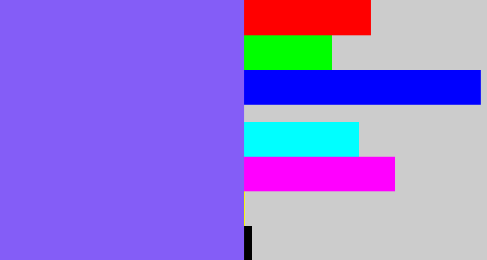 Hex color #845df7 - purpley
