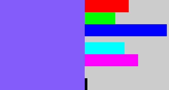 Hex color #845df8 - purpley