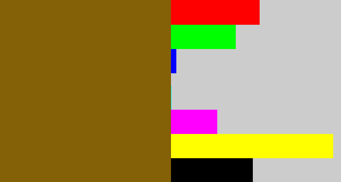 Hex color #846007 - poo brown