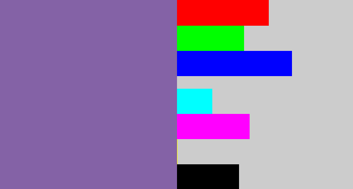Hex color #8462a6 - dark lavender