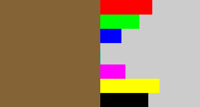 Hex color #846336 - dirt brown