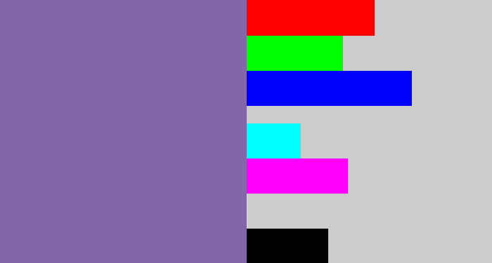 Hex color #8464aa - deep lavender