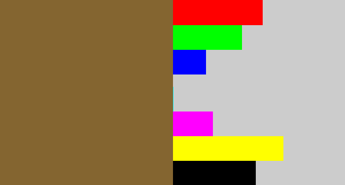 Hex color #846530 - dirt brown