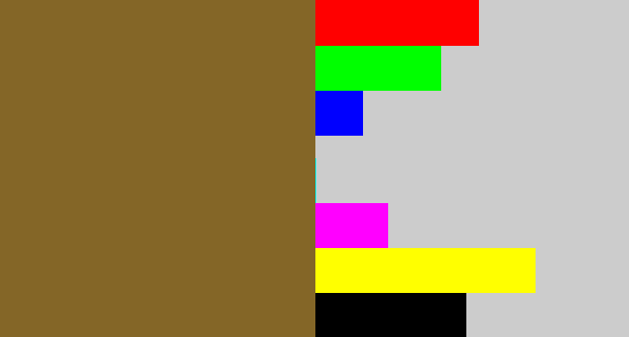 Hex color #846627 - dirt brown