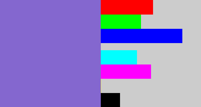 Hex color #8467cf - deep lilac