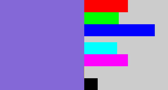 Hex color #8468d7 - purpley