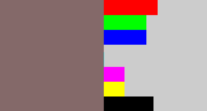 Hex color #846969 - brownish grey