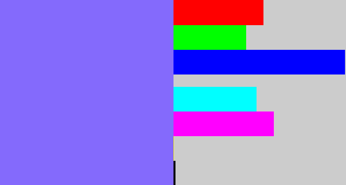 Hex color #846afc - periwinkle