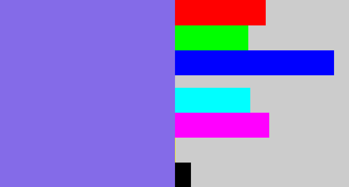 Hex color #846be8 - purpley