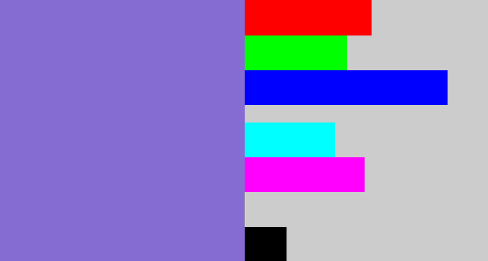 Hex color #846cd3 - purpley