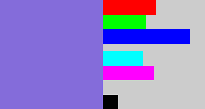 Hex color #846cda - purpley