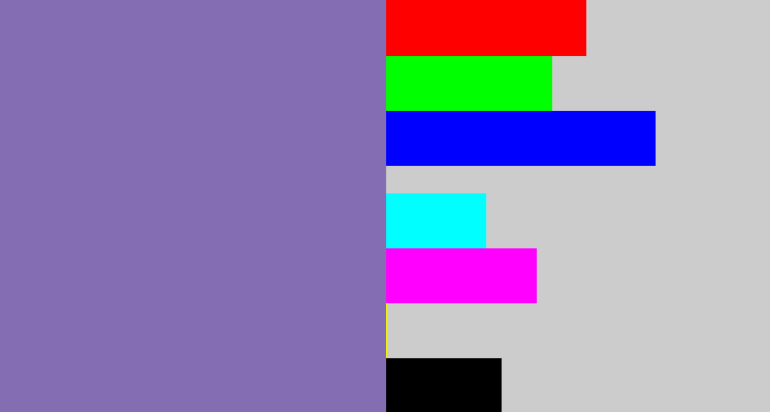 Hex color #846db3 - deep lavender
