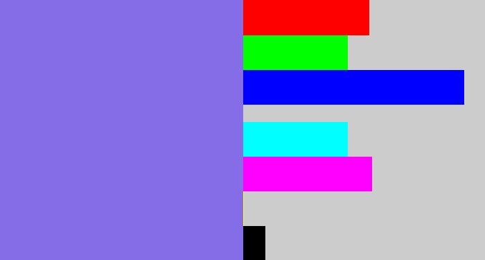 Hex color #846de7 - purpley
