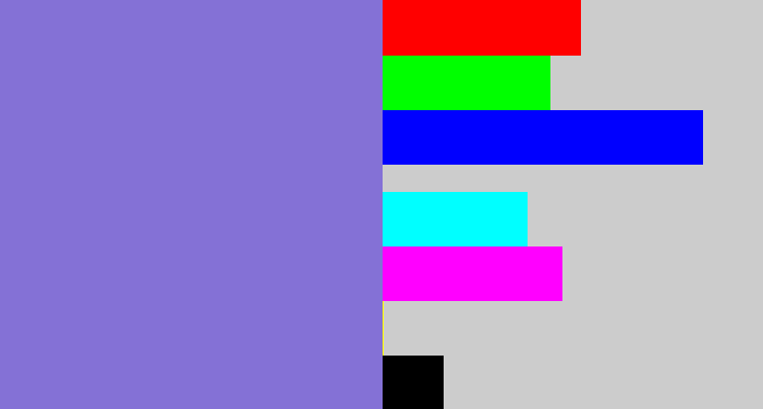 Hex color #8471d6 - purpley