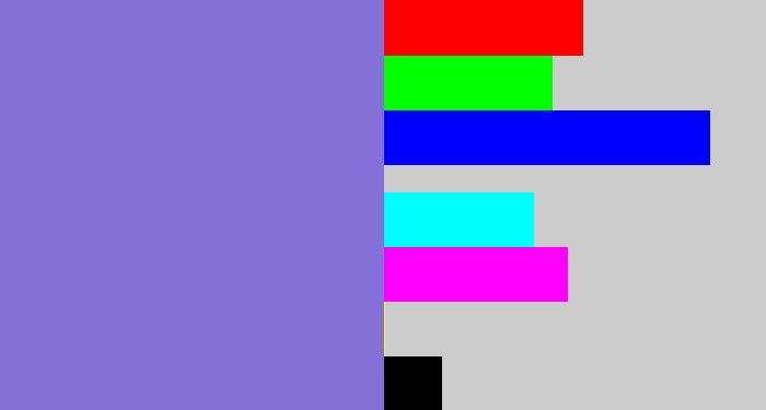 Hex color #8471d8 - purpley