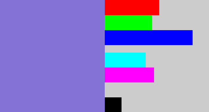 Hex color #8472d7 - purpley