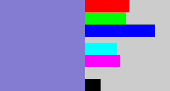 Hex color #847bd2 - perrywinkle