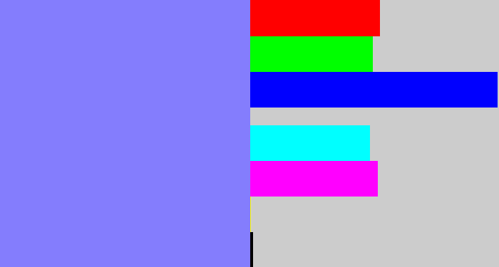 Hex color #847dfd - periwinkle
