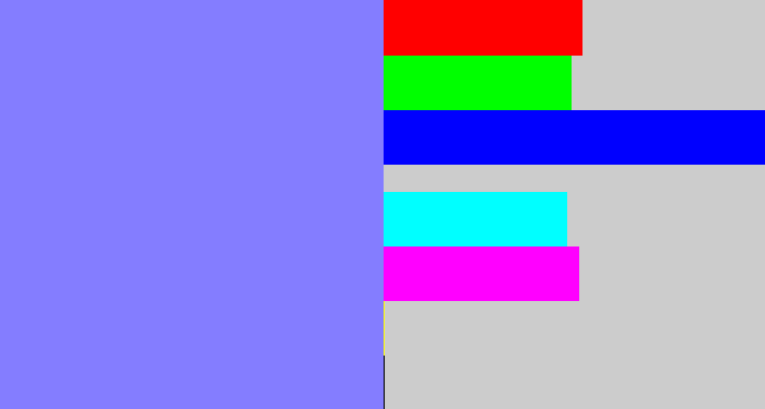 Hex color #847dff - periwinkle