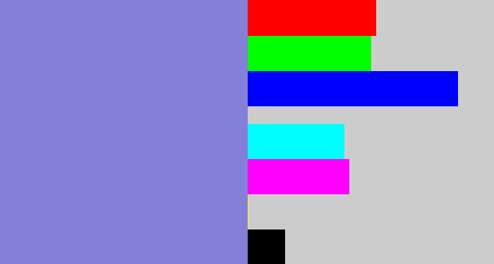 Hex color #847fd9 - perrywinkle
